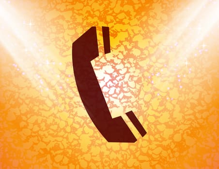 phone icon Flat with abstract background.