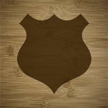shield icon Flat with abstract background.