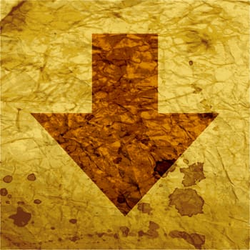 down Arrow icon Flat with abstract background.