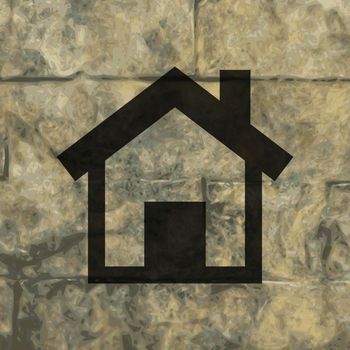 home. house icon Flat with abstract background.