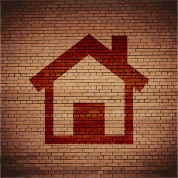 home. house icon Flat with abstract background.