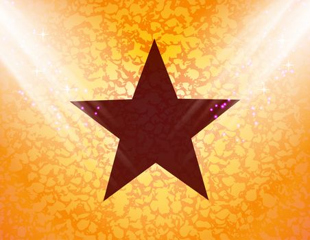 star icon Flat with abstract background.