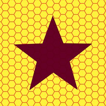 star icon Flat with abstract background.