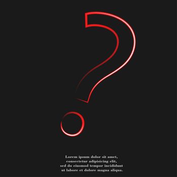 question mark icon Flat with abstract background.