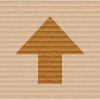 up arrow icon Flat with abstract background.