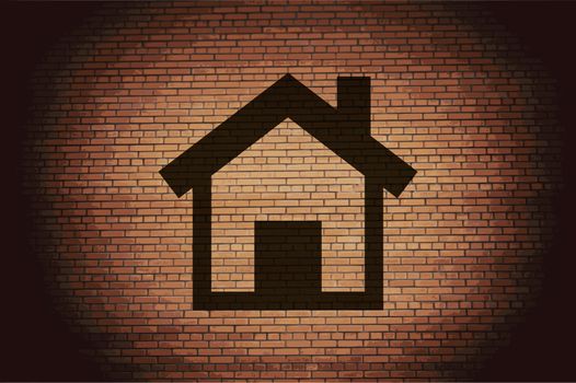 home. house icon Flat with abstract background.