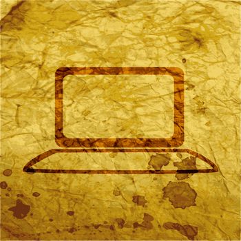 Notebook , Laptop Icon Flat with abstract background.