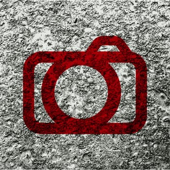 Camera icon Flat with abstract background.