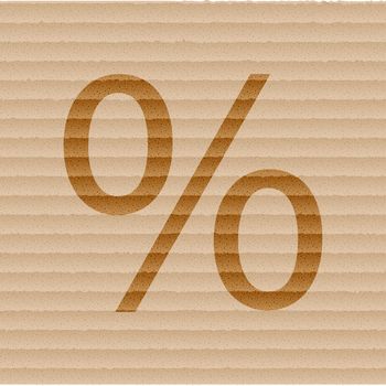 percent icon Flat with abstract background.