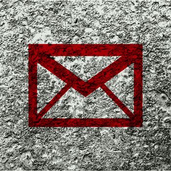Envelope Mail icon Flat with abstract background.