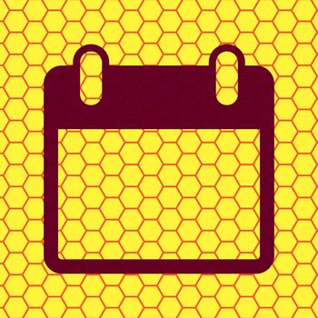 Calendar organizer icon Flat with abstract background.