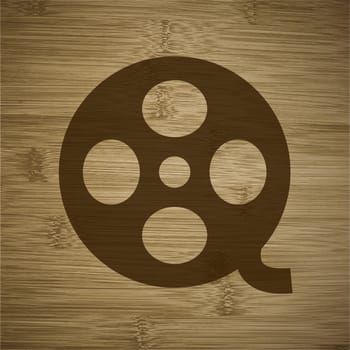 Movie Icons. Film Flat with abstract background.