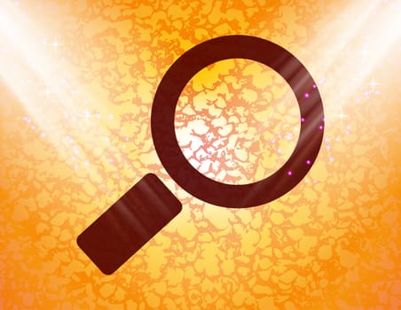 Search Icon. magnifier Flat with abstract background.