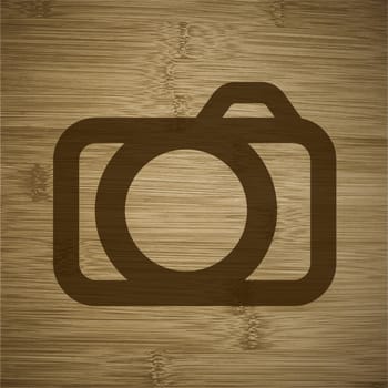 Camera icon Flat with abstract background.