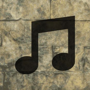 Music Notes Icons Flat with abstract background.