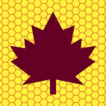 maple Leaf icon Flat with abstract background.