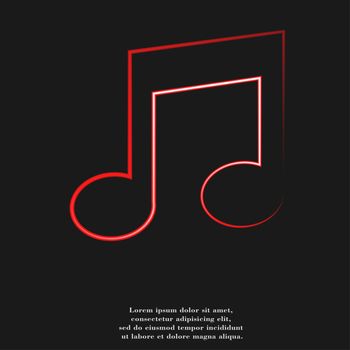 Music Notes Icons Flat with abstract background.