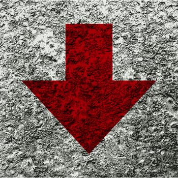 down Arrow icon Flat with abstract background.