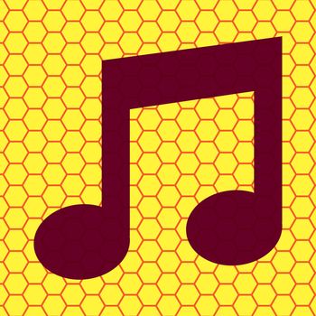 Music Notes Icons Flat with abstract background.