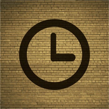 Watch icon Flat with abstract background.