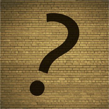 question mark icon Flat with abstract background.