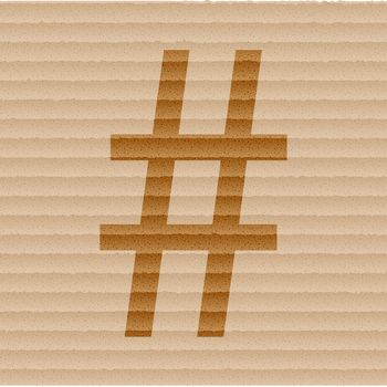 Hashtag Speech icon Flat with abstract background.