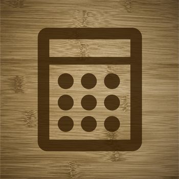 calculator icon flat design with abstract background.