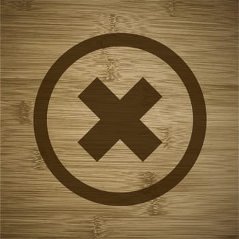 cancel icon flat design with abstract background.