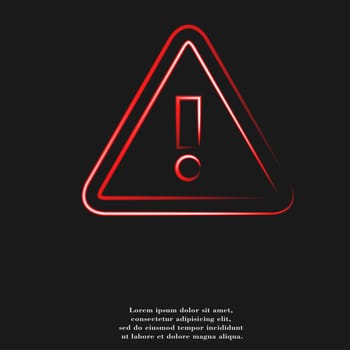 danger. exclamation mark icon flat design with abstract background.