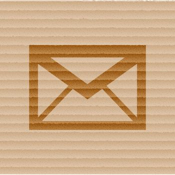 Envelope Mail icon Flat with abstract background.