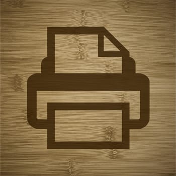 Printer icons Flat with abstract background.