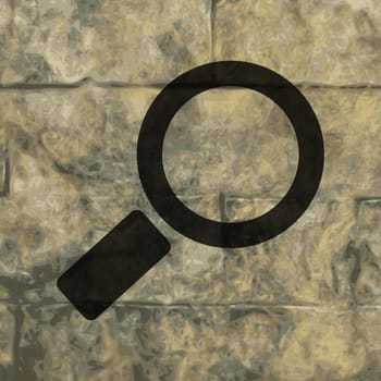 Search Icon. magnifier Flat with abstract background.