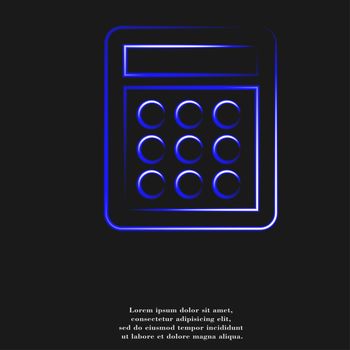 calculator icon flat design with abstract background.