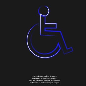 disabled. Flat modern web button and space for your text. .