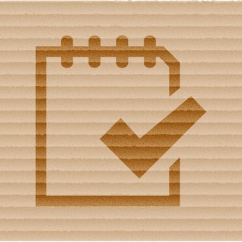 Notepad paper Documents icon flat design with abstract background.