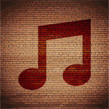 Music Notes Icons Flat with abstract background.