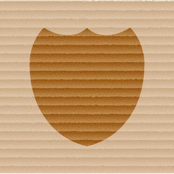 Shield protection icon flat design with abstract background.