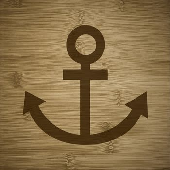 Anchor icon flat design with abstract background.