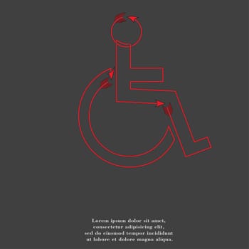 disabled. Flat modern web button and space for your text. .