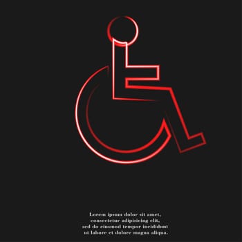 disabled. Flat modern web button and space for your text. .