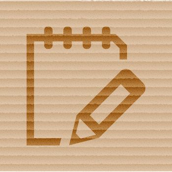 Notepad paper Documents icon flat design with abstract background.