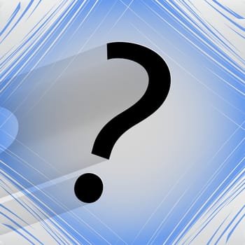 question mark, Flat modern web design on a flat geometric abstract background . 