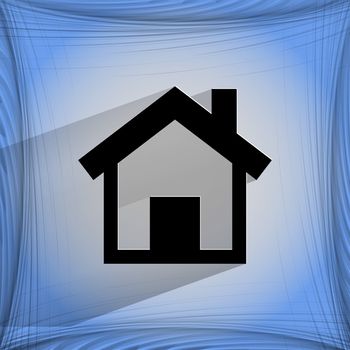 house. Flat modern web design on a flat geometric abstract background . 