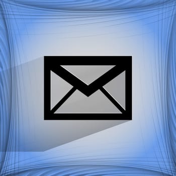 mail. envelope.  Flat modern web design on a flat geometric abstract background . 