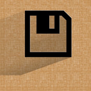 floppy disk. Flat modern web design on a flat geometric abstract background . 