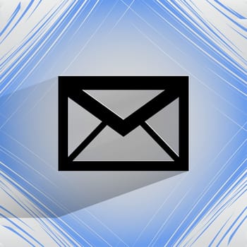 mail. envelope.  Flat modern web design on a flat geometric abstract background . 