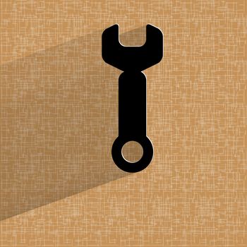 Wrench. tool to work Flat modern web design on a flat geometric abstract background . 