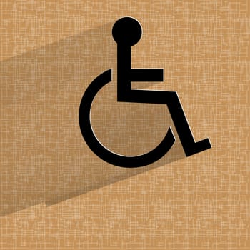 disabled. Flat modern web design on a flat geometric abstract background . 