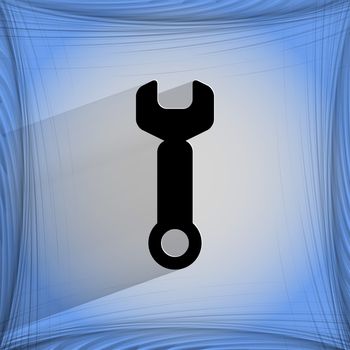 Wrench. tool to work Flat modern web design on a flat geometric abstract background . 
