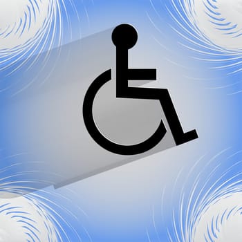 disabled. Flat modern web design on a flat geometric abstract background . 
